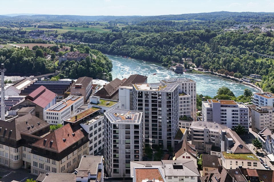 Hochhaus-ZEV in Gehdistanz zum Rheinfall