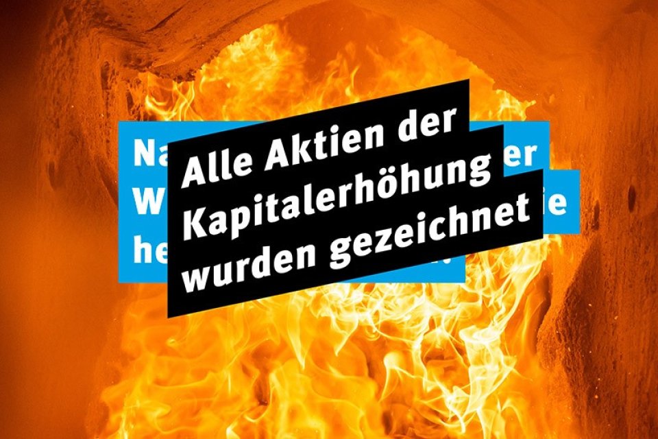 Wir danken allen Personen, die Aktien der ADEV &Ouml;kow&auml;rme AG gezeichnet haben, f&uuml;r das uns entgegengebrachte Vertrauen